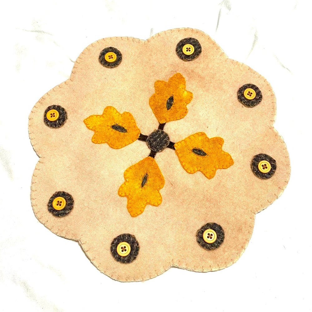 🦋2 for $25- Doily Handmade All Wool Original - One of a Kind